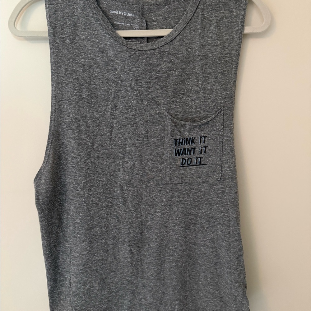 good hYOUman Charcoal Heather Muscle Tank